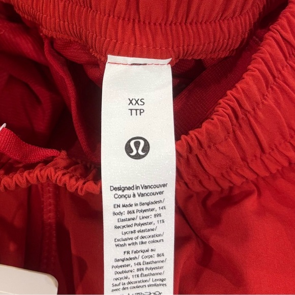 NWT Lululemon Pace Crush High Rise Shorts 2.5" In Dark Red Size XXS 2 - Picture 6 of 7